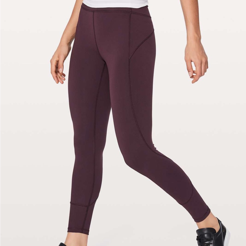 Lululemon black cherry in movement size 8